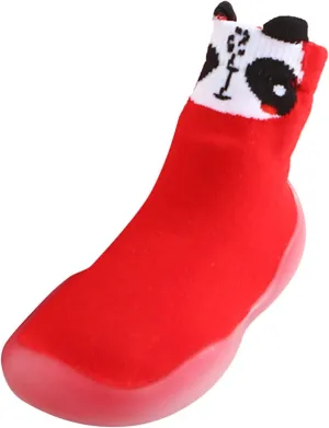 House Shoes for Toddler Toddler Baby Boys Girls Solid Warm Knit Soft Sole Rubber Shoe Socks Little Fuzzy