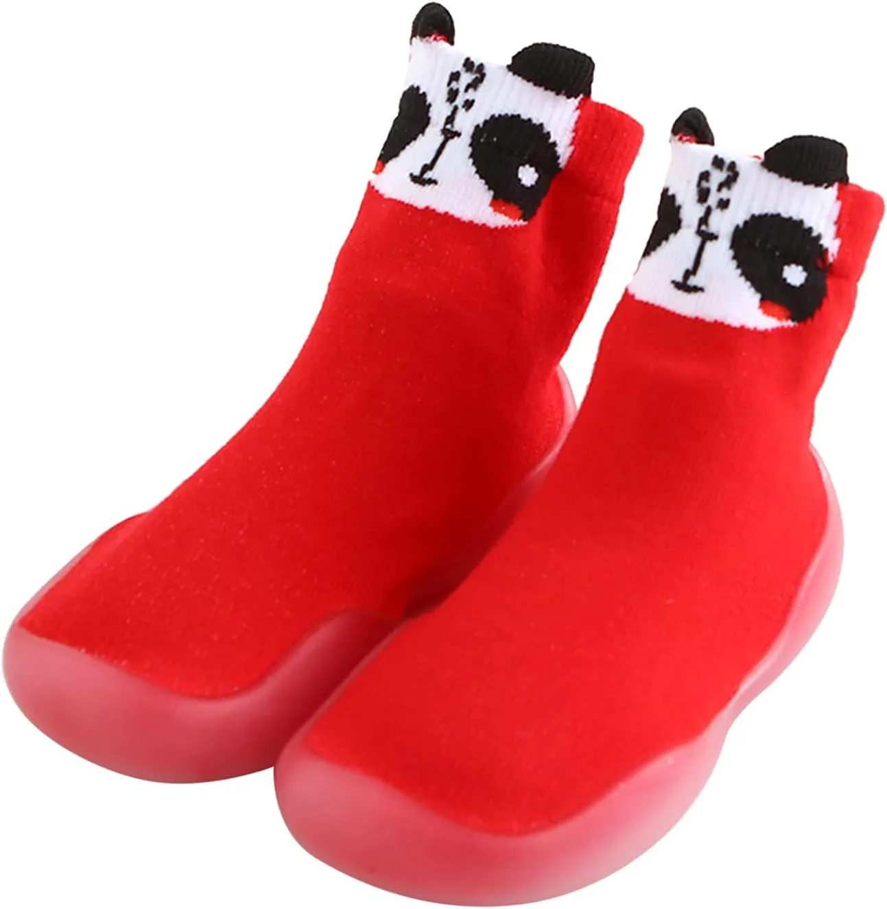 House Shoes for Toddler Toddler Baby Boys Girls Solid Warm Knit Soft Sole Rubber Shoe Socks Little Fuzzy