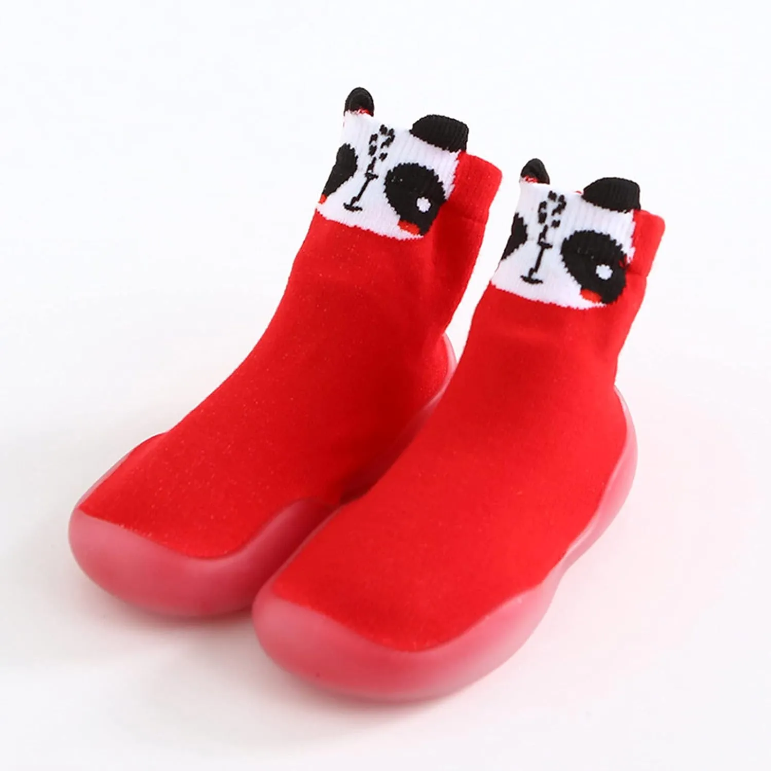 House Shoes for Toddler Toddler Baby Boys Girls Solid Warm Knit Soft Sole Rubber Shoe Socks Little Fuzzy