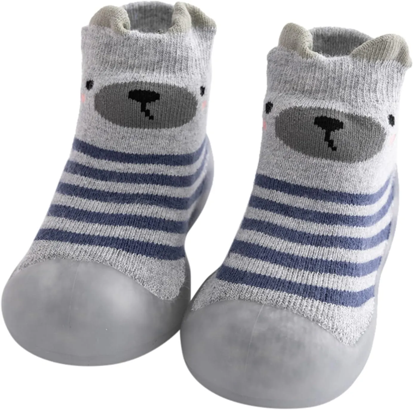 House Slippers Kids Toddler Baby Boys Girls Solid Warm Knit Soft Sole Rubber Shoes Slipper Stocking Soft Shoes