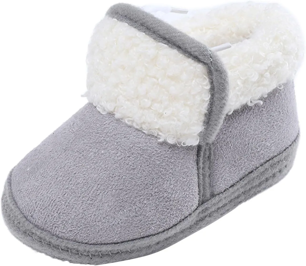 Infant Baby Boots Fleece Lined Plat Sole Wide Toe Casual Walking Shoes Boys Girls Soft Sole Anti Slip Fashion Shoes