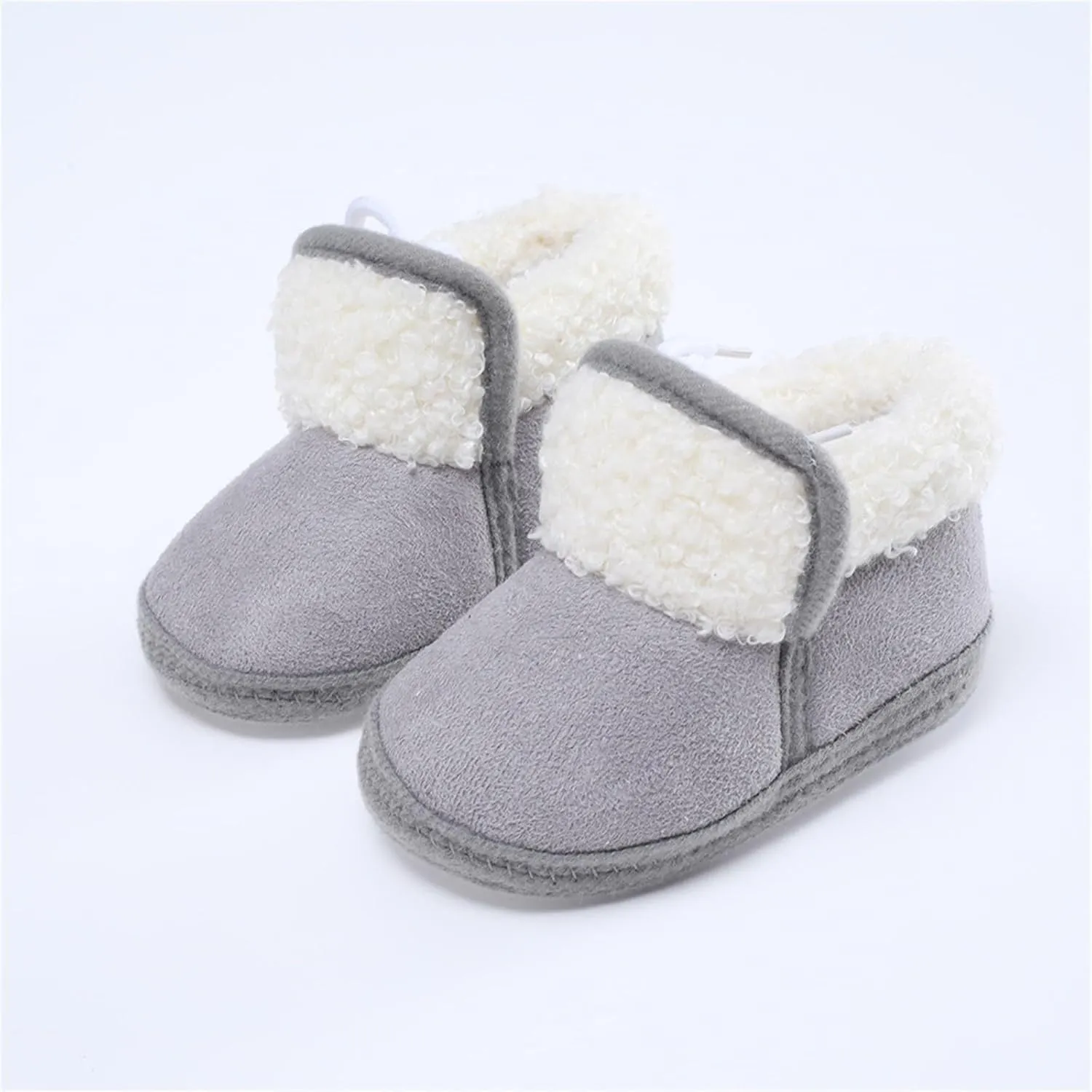 Infant Baby Boots Fleece Lined Plat Sole Wide Toe Casual Walking Shoes Boys Girls Soft Sole Anti Slip Fashion Shoes