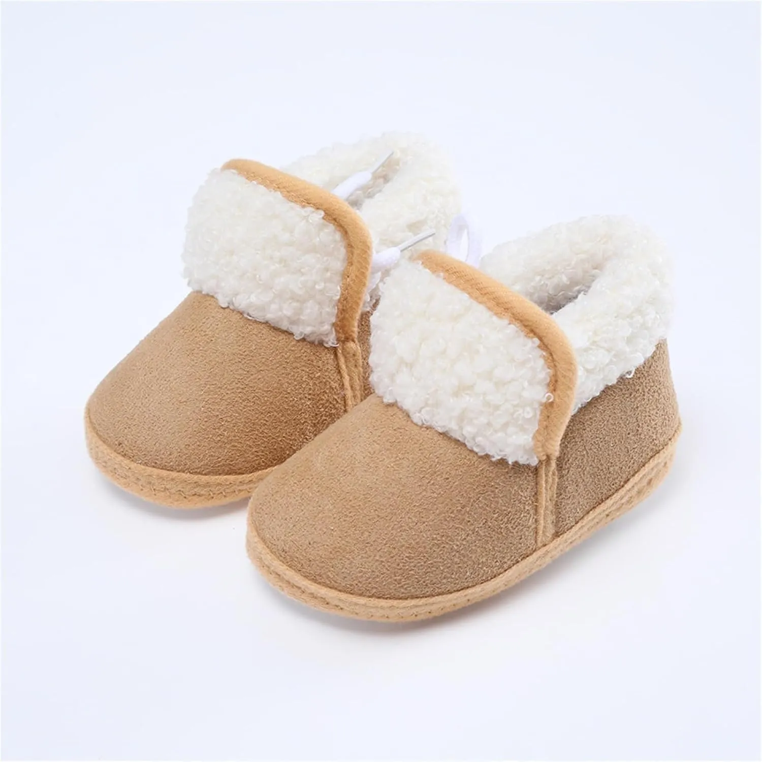 Infant Baby Boots Fleece Lined Plat Sole Wide Toe Casual Walking Shoes Boys Girls Soft Sole Anti Slip Fashion Shoes