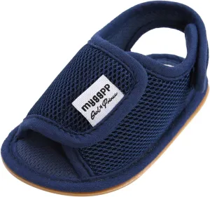 Infant Baby Boys Girls Summer Open Toe Sandals Non Slip Soft Sole Toddler First Walke Crib Shoes Mesh Flat Shoes