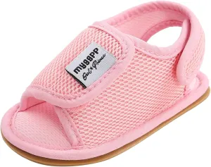 Infant Baby Boys Girls Summer Open Toe Sandals Non Slip Soft Sole Toddler First Walke Crib Shoes Mesh Flat Shoes