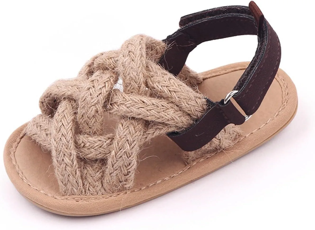 Infant Baby Girl Boy Sandals Braided Open Toe Flat Sandal Summer Anti Slip Walk Shoes Cute Slip On Casual Shoes