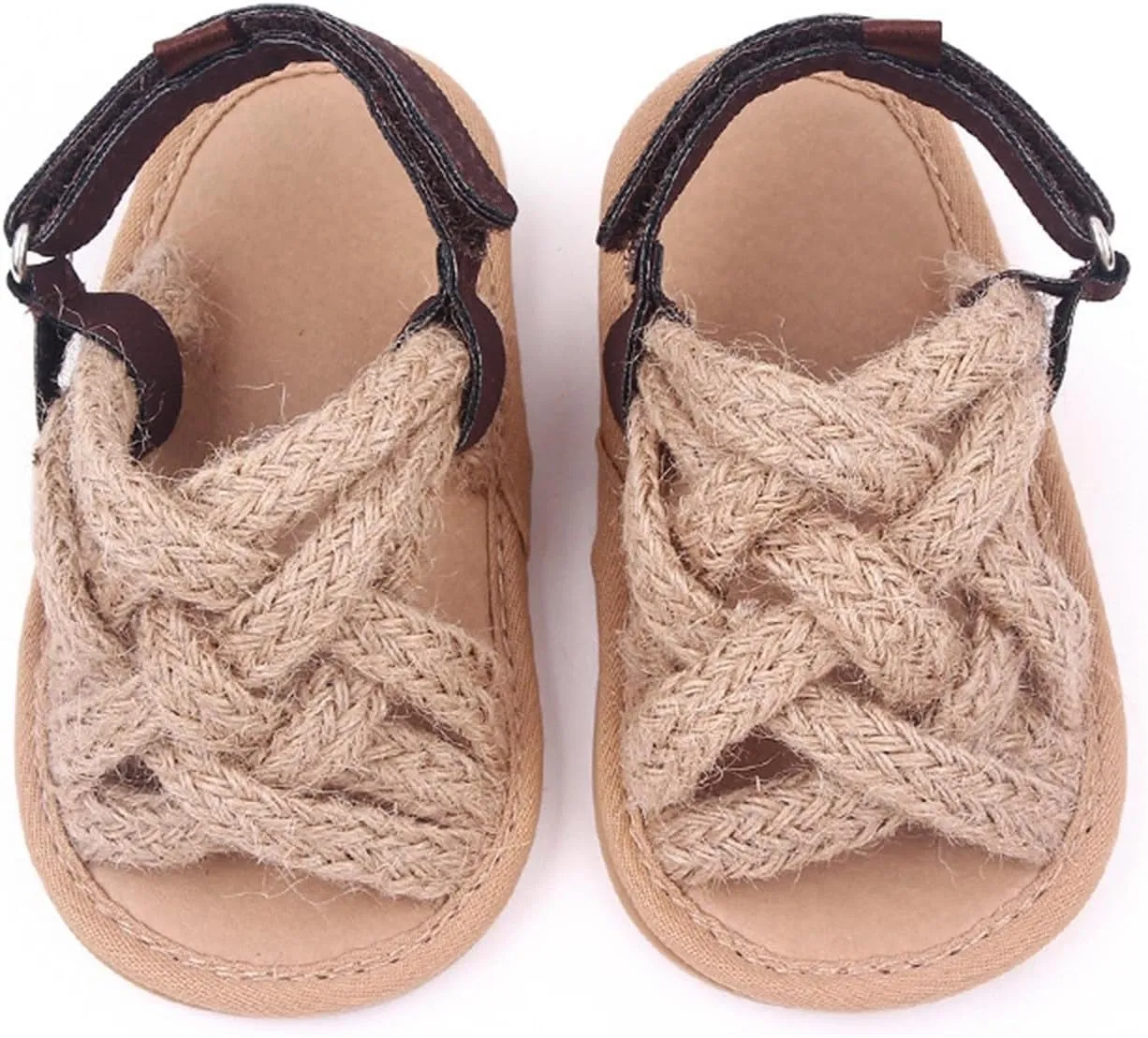 Infant Baby Girl Boy Sandals Braided Open Toe Flat Sandal Summer Anti Slip Walk Shoes Cute Slip On Casual Shoes