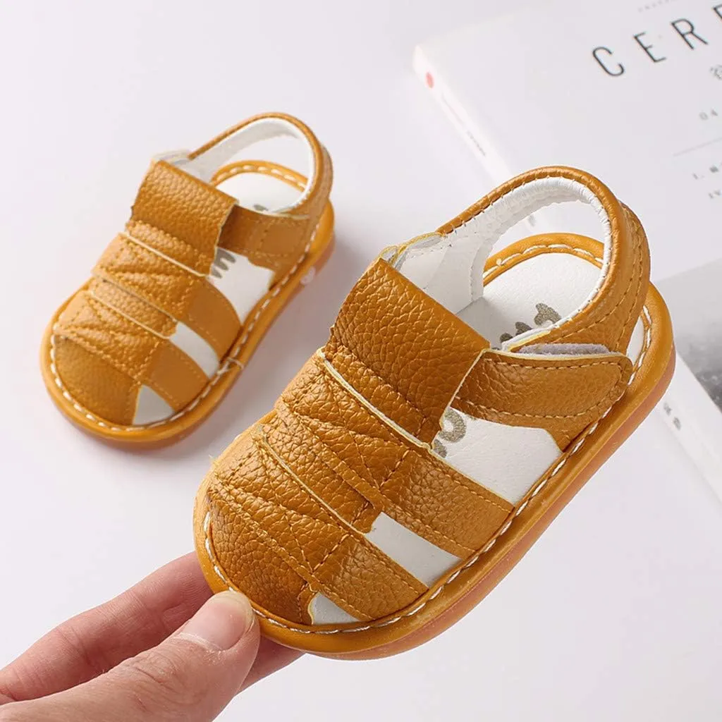 Infant Baby Girls Boys Soft Summer Sandals Casual Dress Shoes Flower Anti Slip Rubber Sole Flats First Walker Shoes