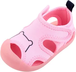 Infant Baby Girls Boys Toddler Summer Shoes Sandals Premium Soft Anti-Slip Rubber Sole Sneaker (Pink, 8 M Toddler)
