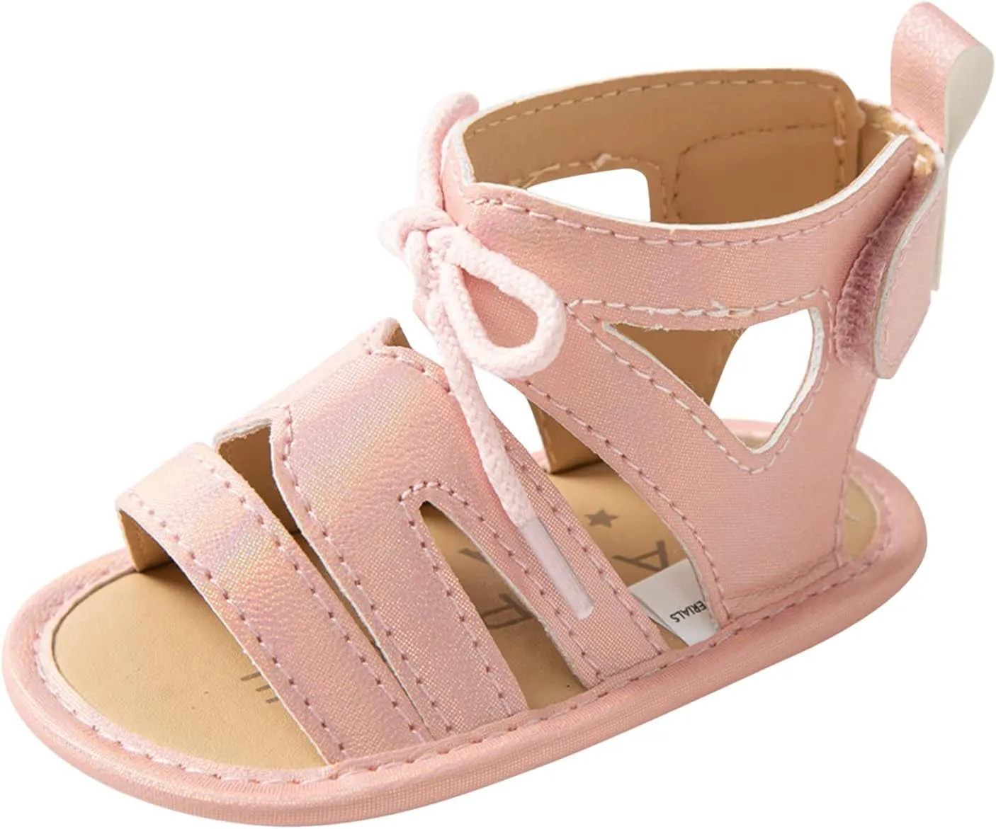 Infant Baby Girls Sandals with Princess Dress First Walker Shoes Baby Summer PU Leather Crib Shoes Beach Boys' Sneakers