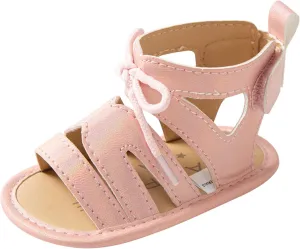 Infant Baby Girls Sandals with Princess Dress First Walker Shoes Baby Summer PU Leather Crib Shoes Beach Boys' Sneakers