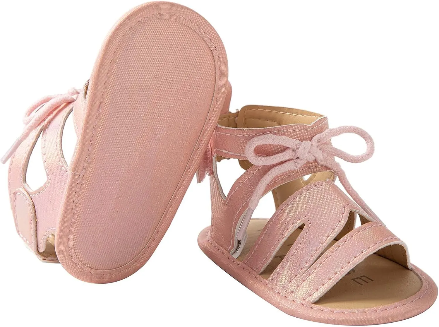 Infant Baby Girls Sandals with Princess Dress First Walker Shoes Baby Summer PU Leather Crib Shoes Beach Boys' Sneakers