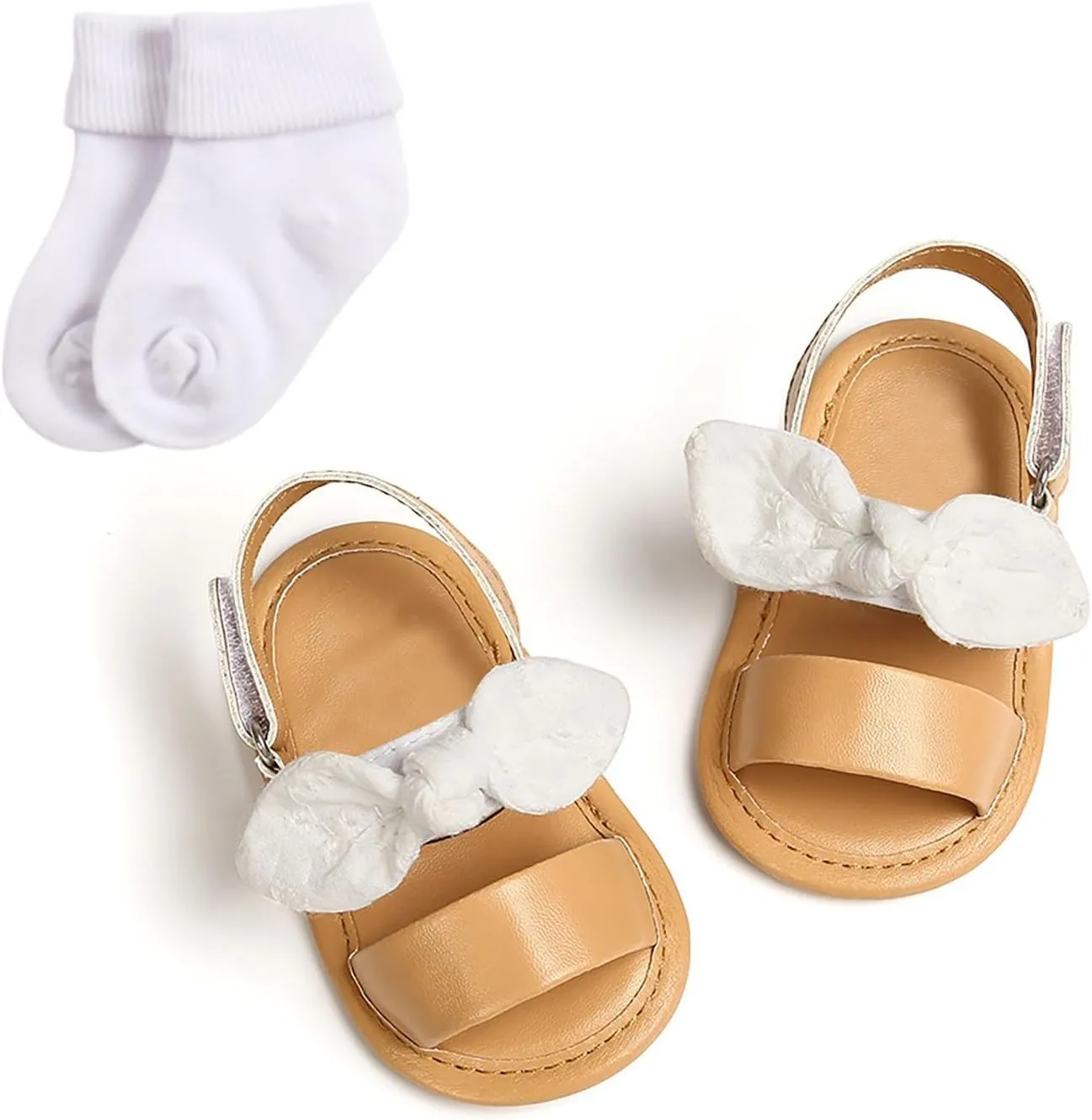 Infant Baby Shoes Boys And Girls Sandals Flat Soles Light Breathable Comfortable Hook Loop Baby Sandals for Girls Size 4