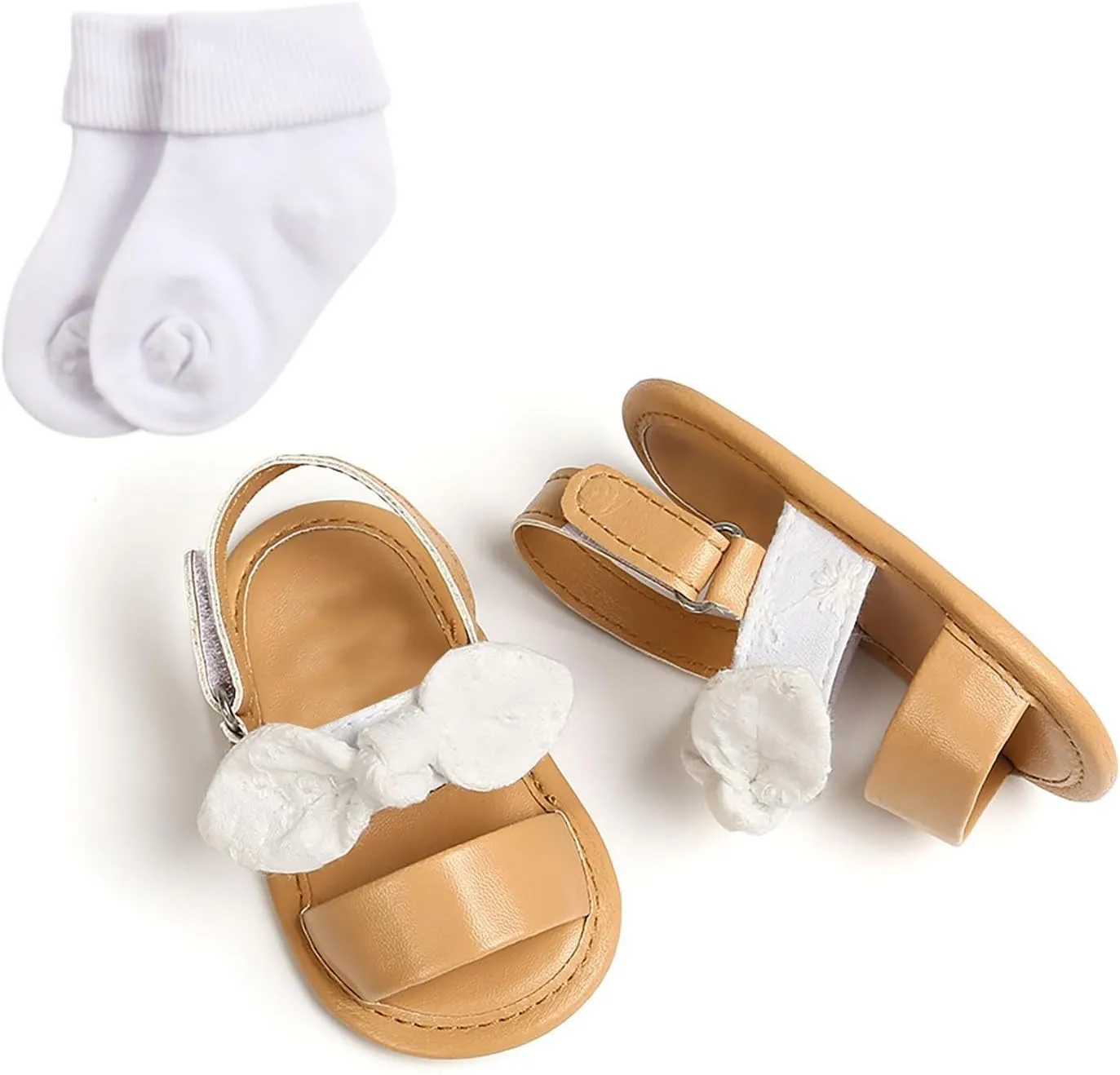 Infant Baby Shoes Boys And Girls Sandals Flat Soles Light Breathable Comfortable Hook Loop Baby Sandals for Girls Size 4