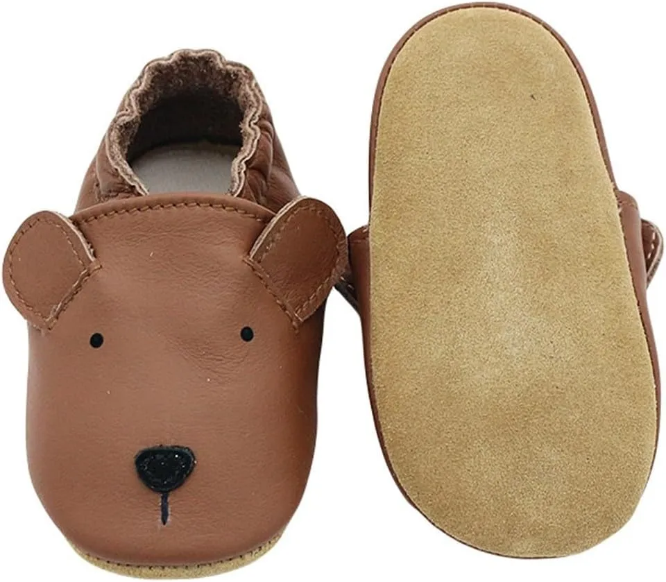 Infant Baby Soft Sole PU Leather Prewalker Shoes Infant Toddler Cute artoon Animal Slip-on Shoes Casual Slippers