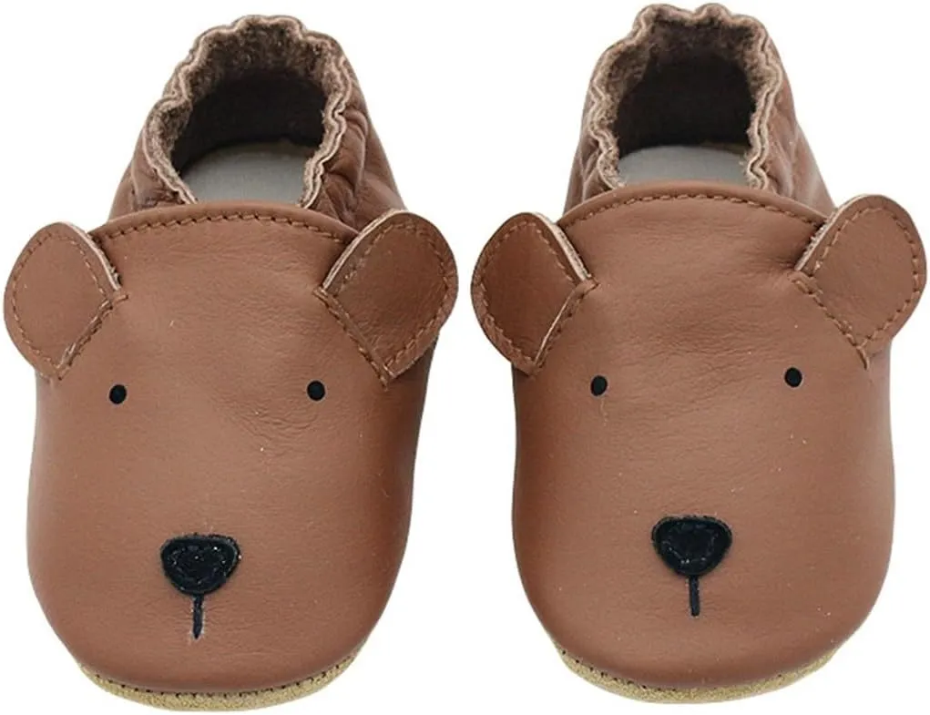 Infant Baby Soft Sole PU Leather Prewalker Shoes Infant Toddler Cute artoon Animal Slip-on Shoes Casual Slippers