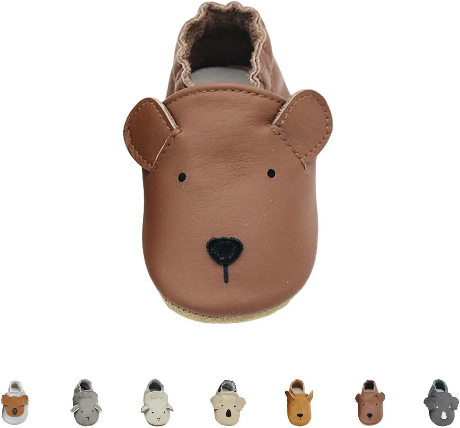 Infant Baby Soft Sole PU Leather Prewalker Shoes Infant Toddler Cute artoon Animal Slip-on Shoes Casual Slippers