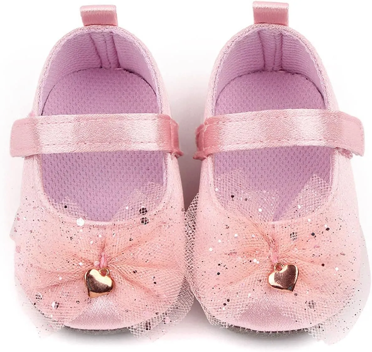 Infant Girls Single Shoes Mesh Bowknot First Walkers Shoes Toddler Sandals Princess Shoes Boy Sandals (Pink, 0-6 Months)