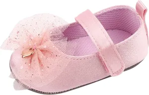 Infant Girls Single Shoes Mesh Bowknot First Walkers Shoes Toddler Sandals Princess Shoes Boy Sandals (Pink, 0-6 Months)