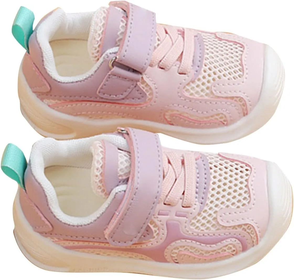 Infant Girls' Sneakers Girls' Soft Sole Casual Shoes Spring Summer New Baby Hollowed Out Mesh Function Girls High Tops