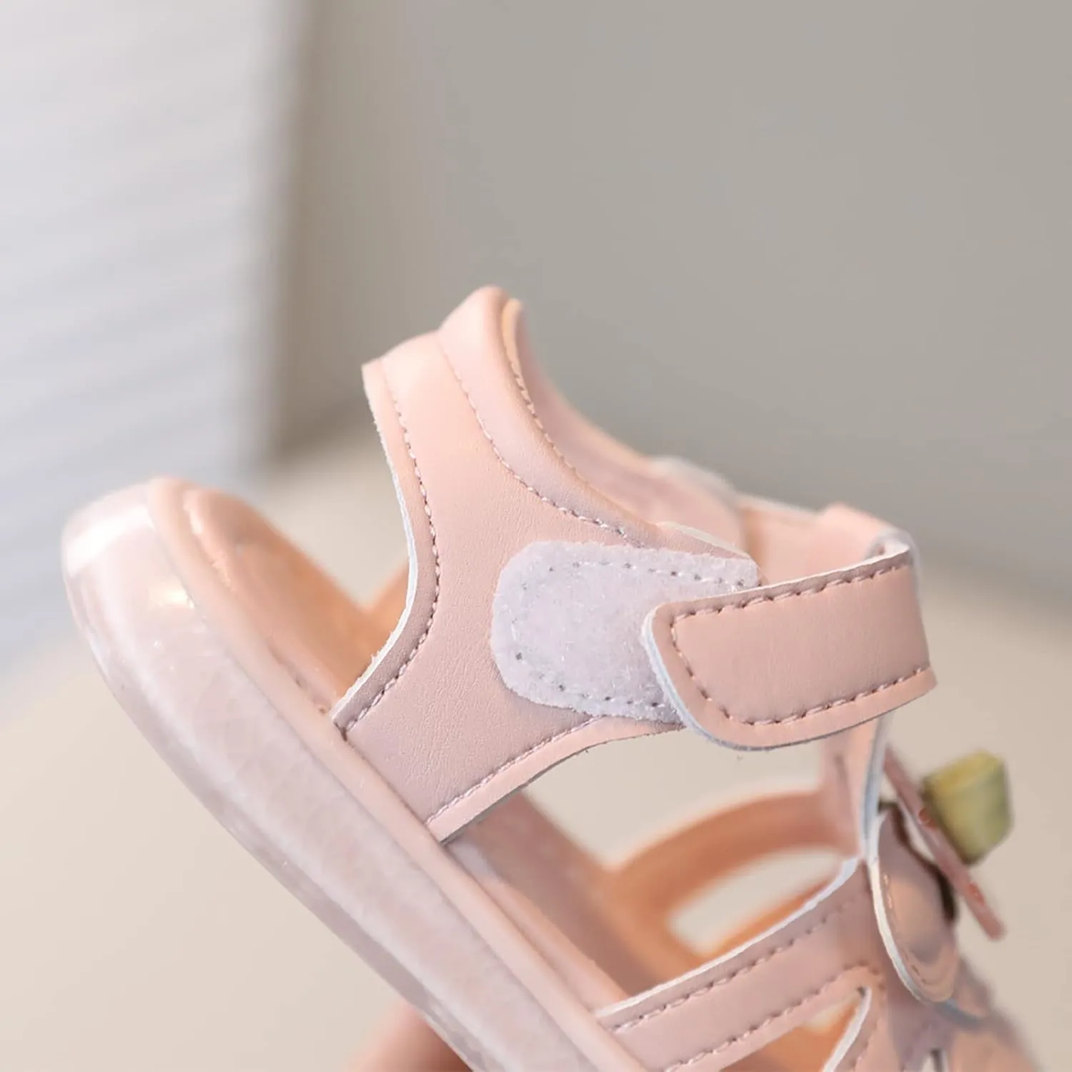 Infant Newborn Baby Girl Closed-Toe Sandals Breathable Comfortable Cute Flower Beach Soft Sole Water Shoes