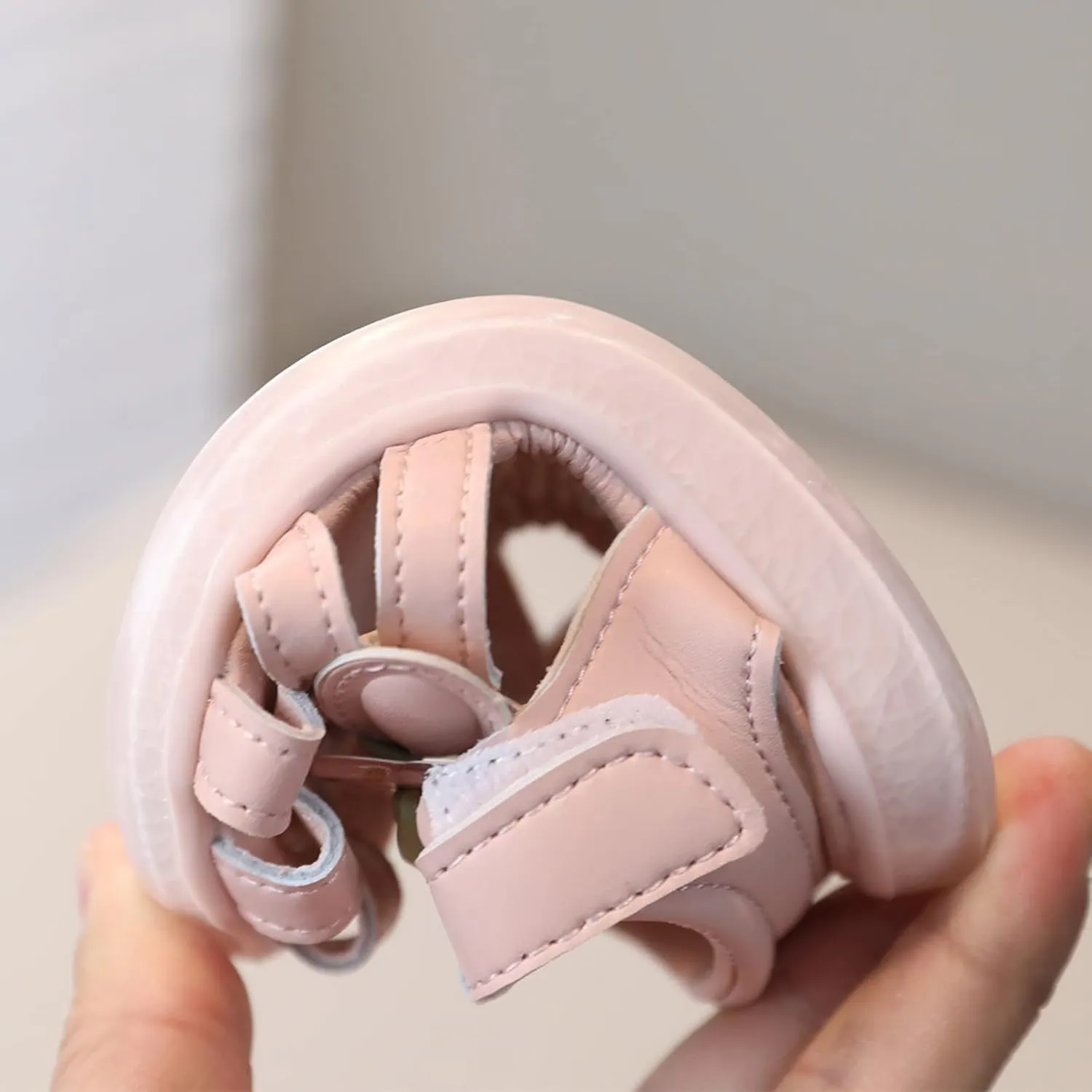 Infant Newborn Baby Girl Closed-Toe Sandals Breathable Comfortable Cute Flower Beach Soft Sole Water Shoes