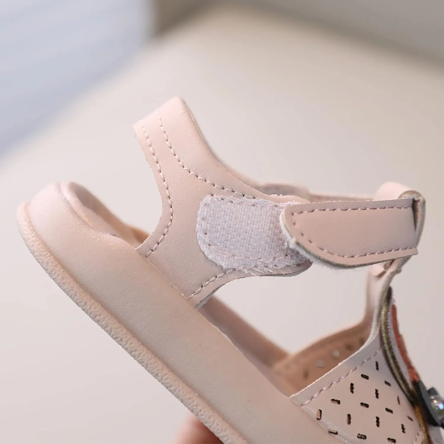 Infant Newborn Baby Girl Closed-Toe Sandals Breathable Comfortable Cute Lollipop Beach Soft Sole Water Shoes