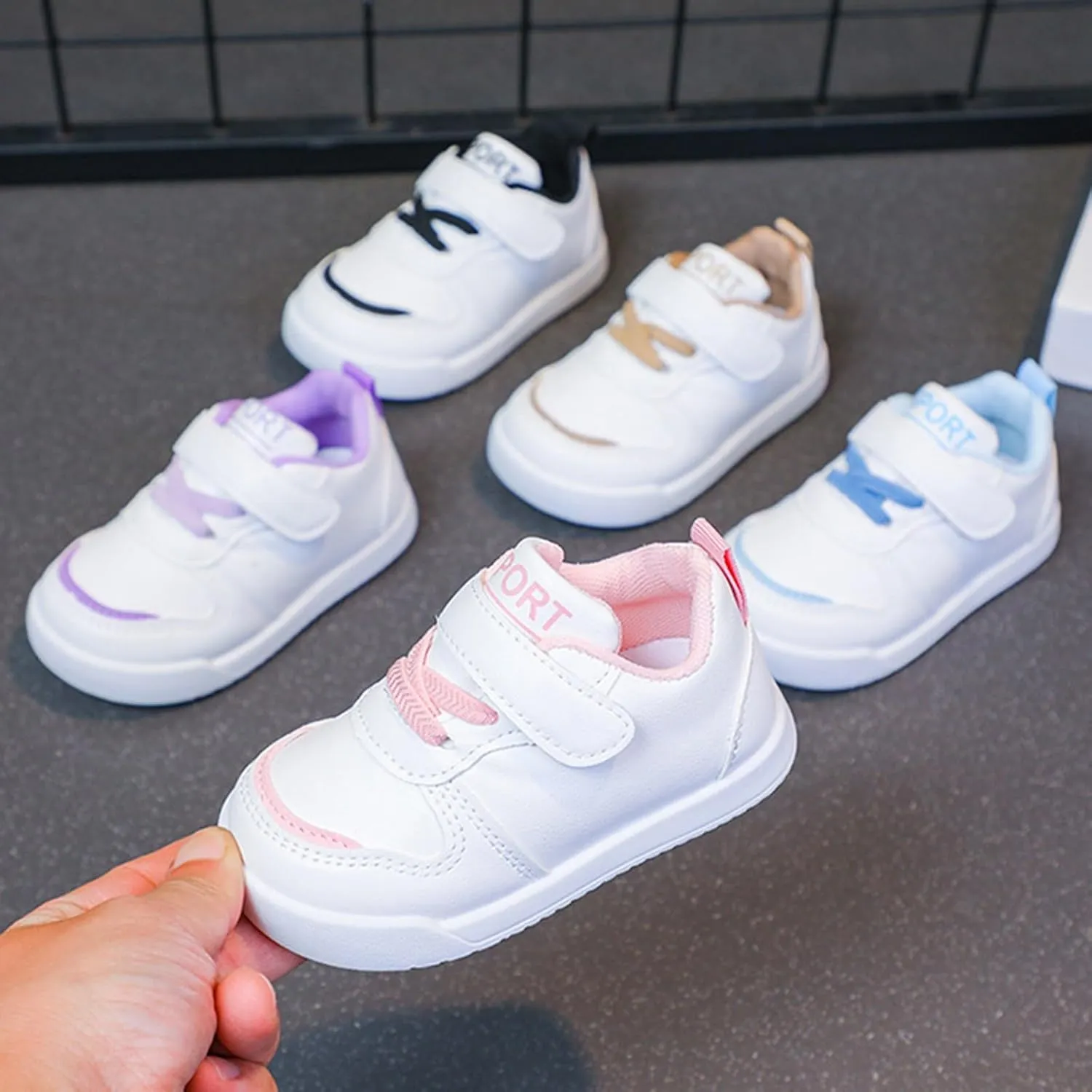 Infant Non Slip Sneakers Baby Boy Girl Toddler Breathable Lightweight Non-Slip Soft Sole First Toddler Boy Canvas Shoes