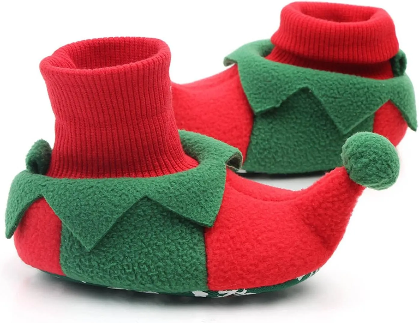 Infant Toddle Footwear Winter Warm Floor Shoes Soft Sole Indoor Warm Christmas Toddler Light up Shoes Girls