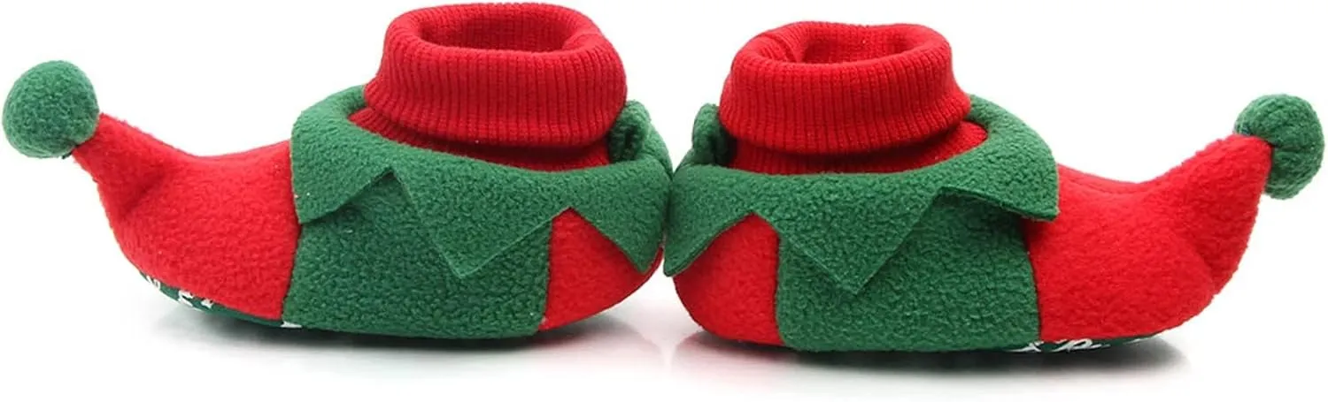 Infant Toddle Footwear Winter Warm Floor Shoes Soft Sole Indoor Warm Christmas Toddler Light up Shoes Girls