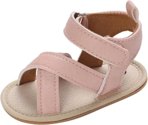 Infant Toddler Baby Girls Boys Shoes Sandals First Walkers Prewalkers Non-Slip Soft Sole Flat Shoes (Pink, 5 Infant)