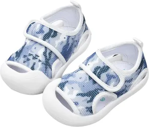 Infant Toddler Baby Girls Boys Shoes Sandals First Walking Shoes Soft Sole Breathable Flat Shoes Summer (Blue, 5 Infant)