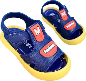 Infant Toddler Baby Girls Boys Shoes Sandals Outdoor First Walkers Soft Anti-Slip Sole Flat Shoes (Blue, 5.5 Infant)