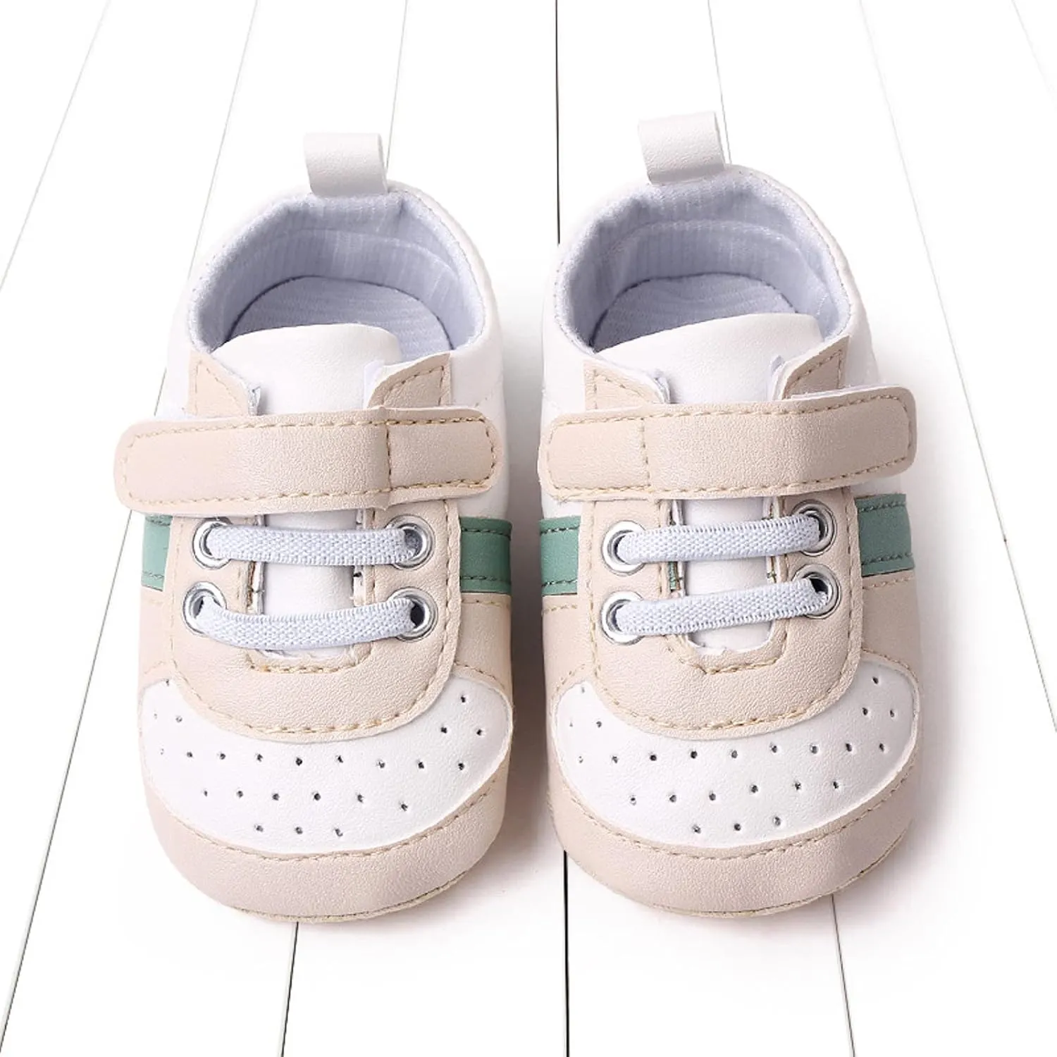 Infant Toddler Color Matching Prewalker Sneakers Baby Boys Girls Anti-Slip Soft Sole Lightweight First Step Shoes