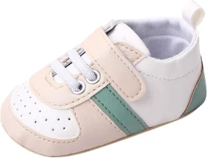 Infant Toddler Color Matching Prewalker Sneakers Baby Boys Girls Anti-Slip Soft Sole Lightweight First Step Shoes