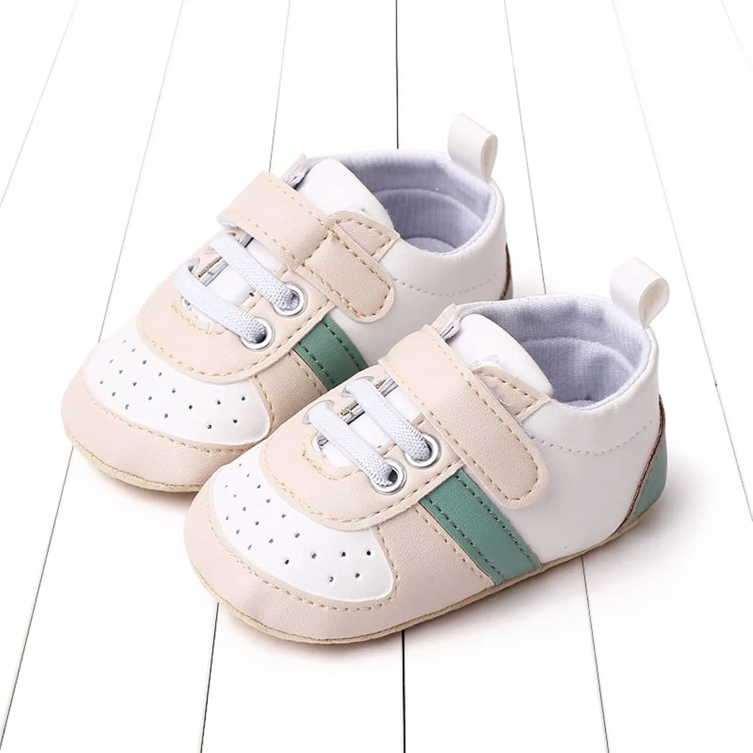 Infant Toddler Color Matching Prewalker Sneakers Baby Boys Girls Anti-Slip Soft Sole Lightweight First Step Shoes