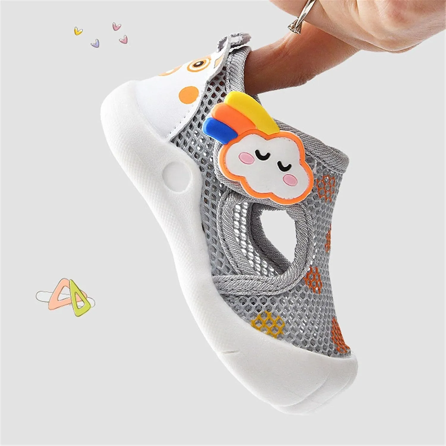 Infant Toddler Girls Boys Shoes Sandals Flat Bottom Non Slip Half Open Toe Slip Summer Breathable Soft Shoes 12-18 Month Sandals Girl