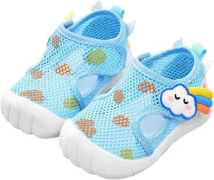 Infant Toddler Girls Boys Shoes Sandals Flat Bottom Non Slip Half Open Toe Slip Summer Breathable Soft Shoes 12-18 Month Sandals Girl