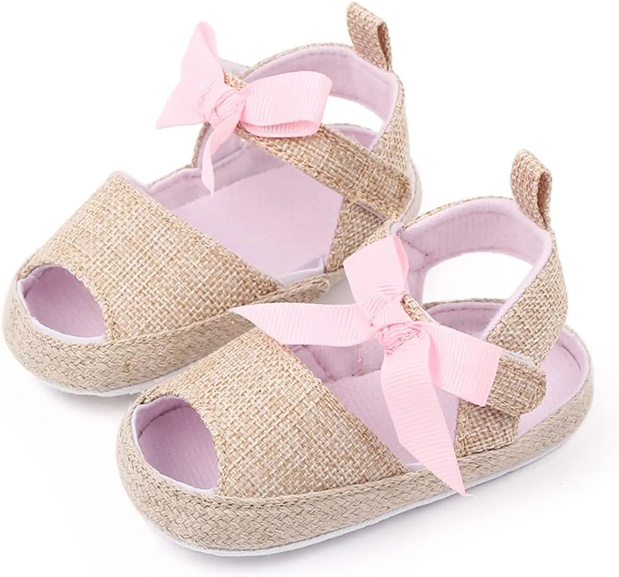 Infant Toddler Shoes Soft Sole Fashion Bowknot Hook Loop Casual Shoes Baby Walking Shoes Boots for Girls Size 12