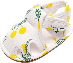 Infant Toddler Shoes Soft Sole Non Slip Toddler Floor Shoes Fruit Cherry Print Sandals Big Girls Size 5 Sandals
