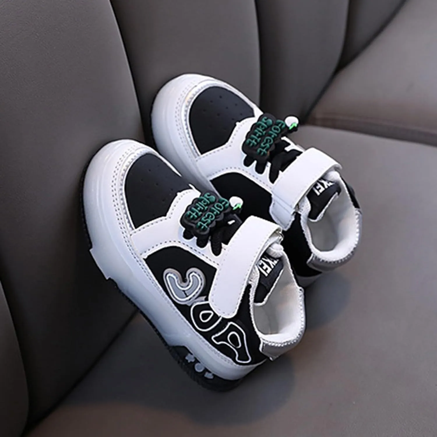 Infant Toddler Sneakers for Boys Girls Light Up Breathable Lightweight Soft Sole Casual Kids Big Girl Shoe Size 2