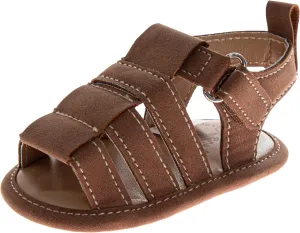 Josmo Baby Infant Sandals SlipOn Strap Closure - Lightweight Open Toe Sandal Baby Shoes for Boys NewBorn (sizes: 2-4 Infants)