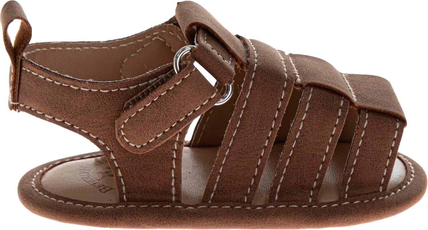 Josmo Baby Infant Sandals SlipOn Strap Closure - Lightweight Open Toe Sandal Baby Shoes for Boys NewBorn (sizes: 2-4 Infants)