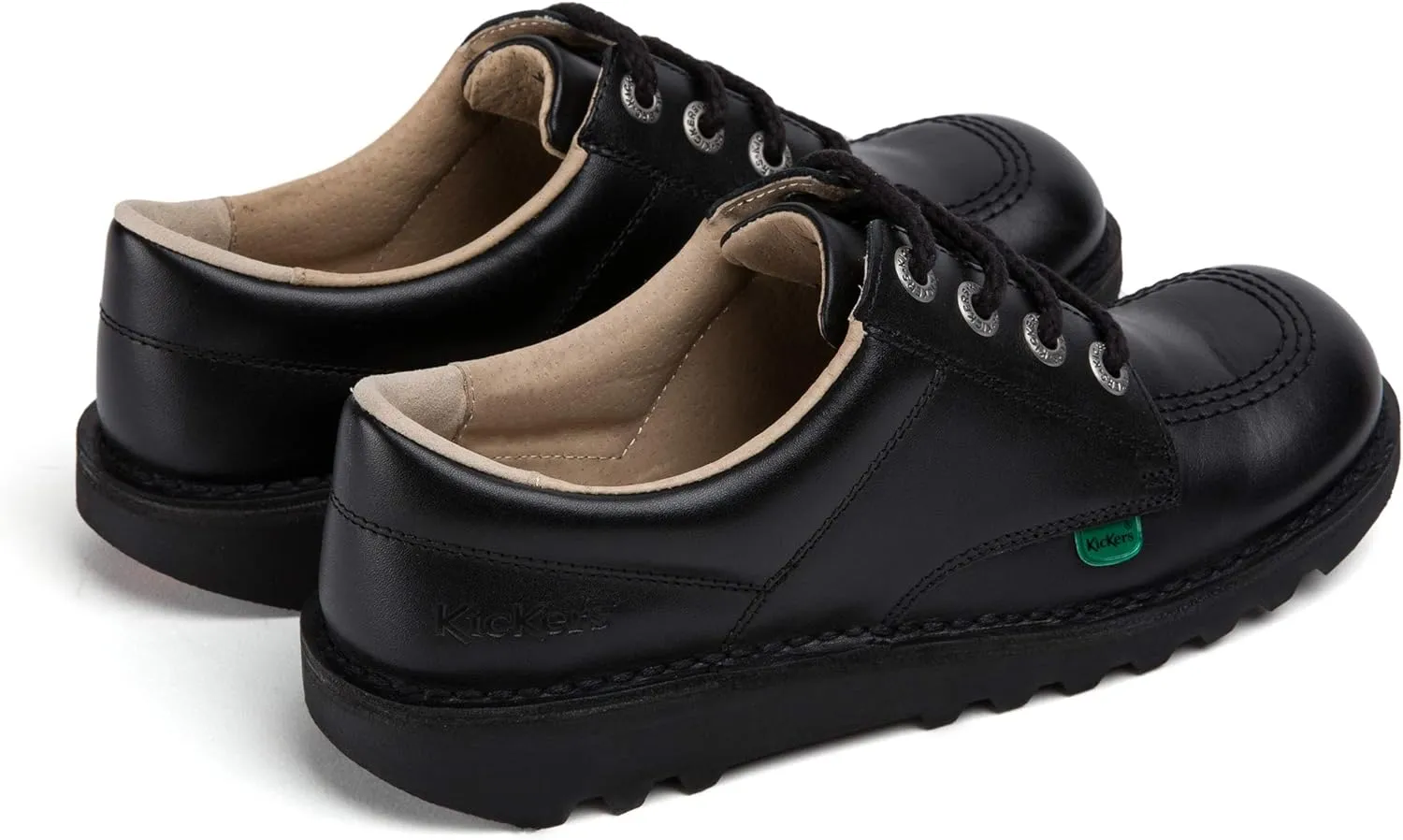 Kickers Unisex-Child Kick Lo Core Patent Leather School Shoes