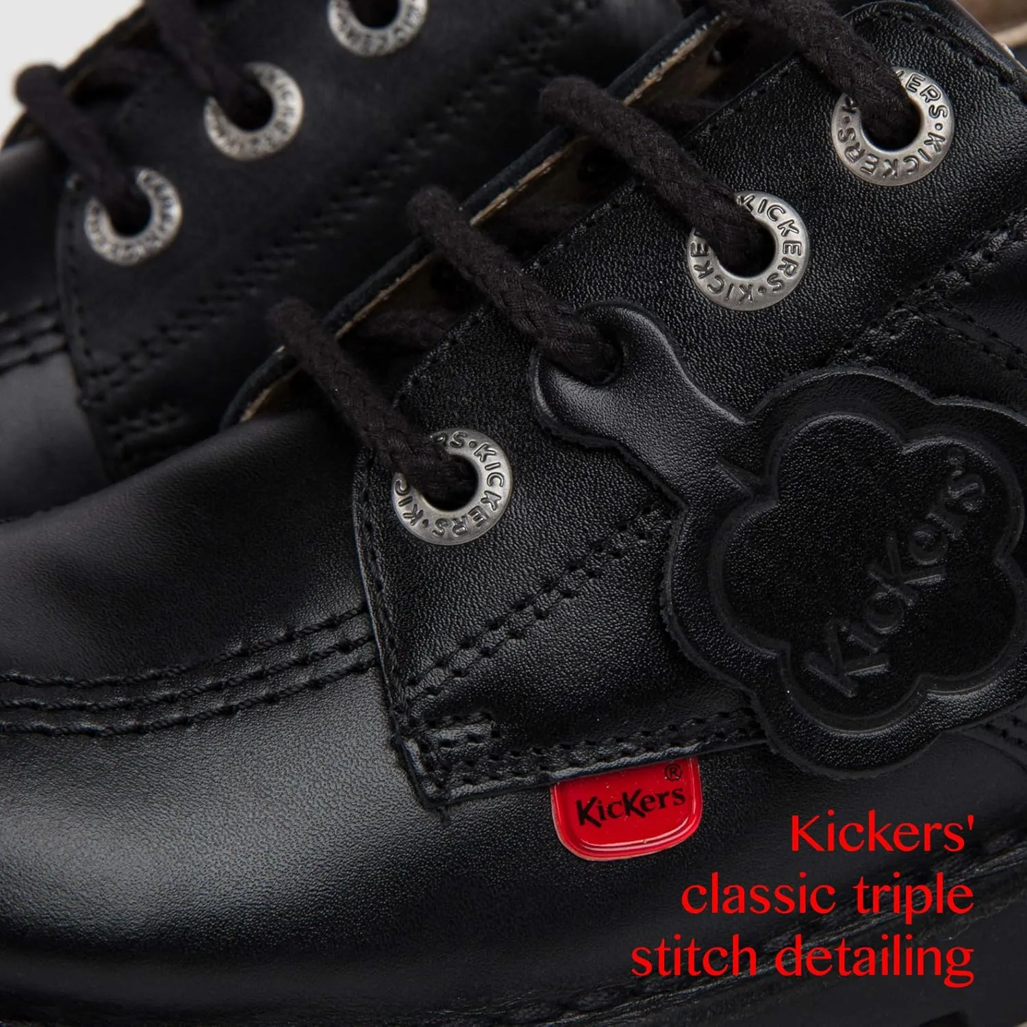 Kickers Unisex-Child Kick Lo Core Patent Leather School Shoes