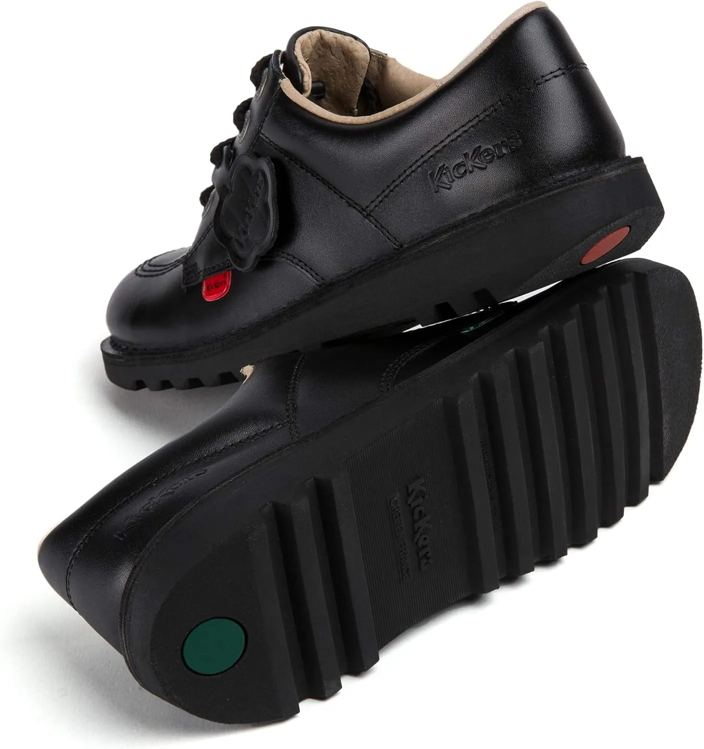 Kickers Unisex-Child Kick Lo Core Patent Leather School Shoes