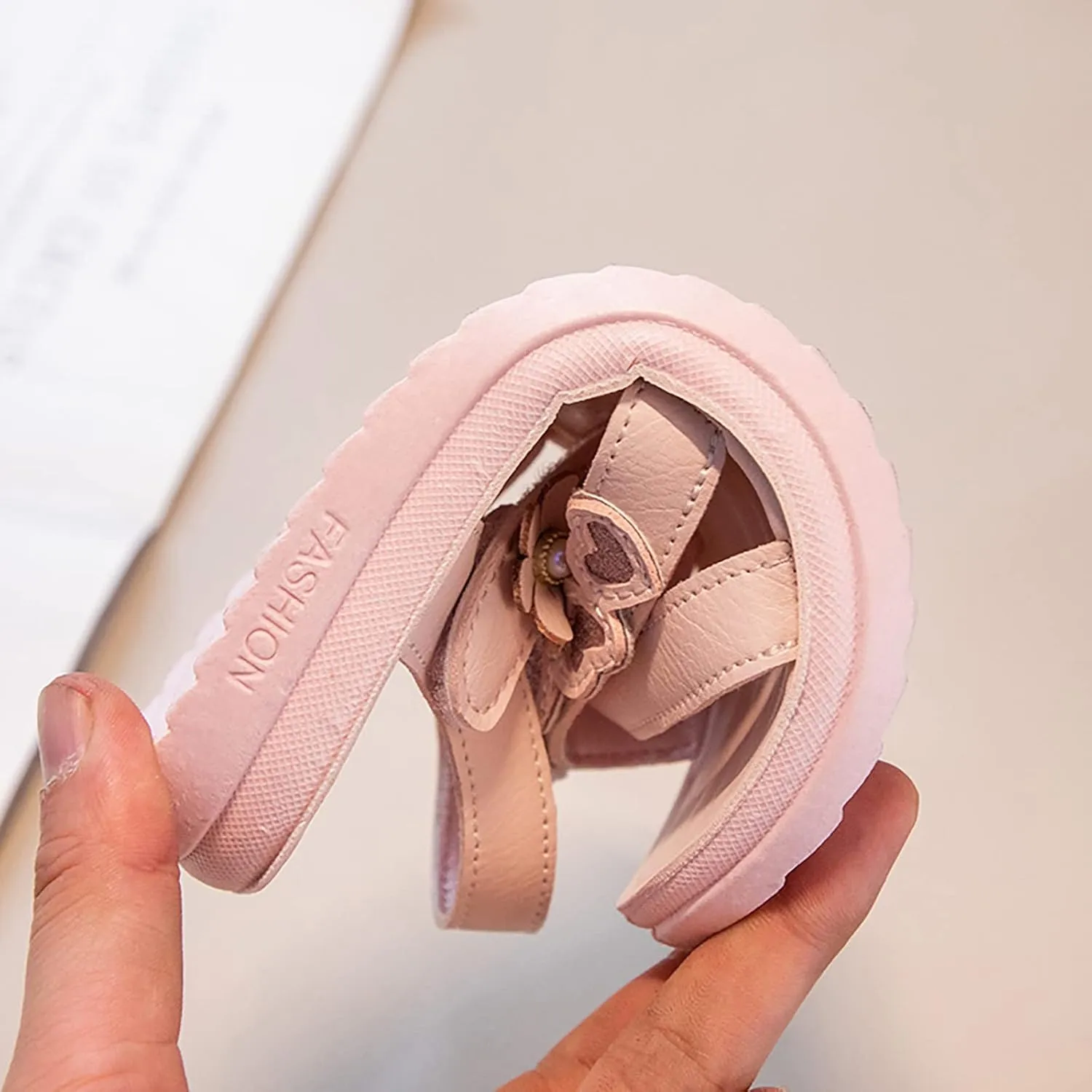 Kid Baby Girls Boys Child Sandals Summer Flower Shoes Premium Soft Sole Non Slip Shoes Comfort (Pink, 12 Little Child)