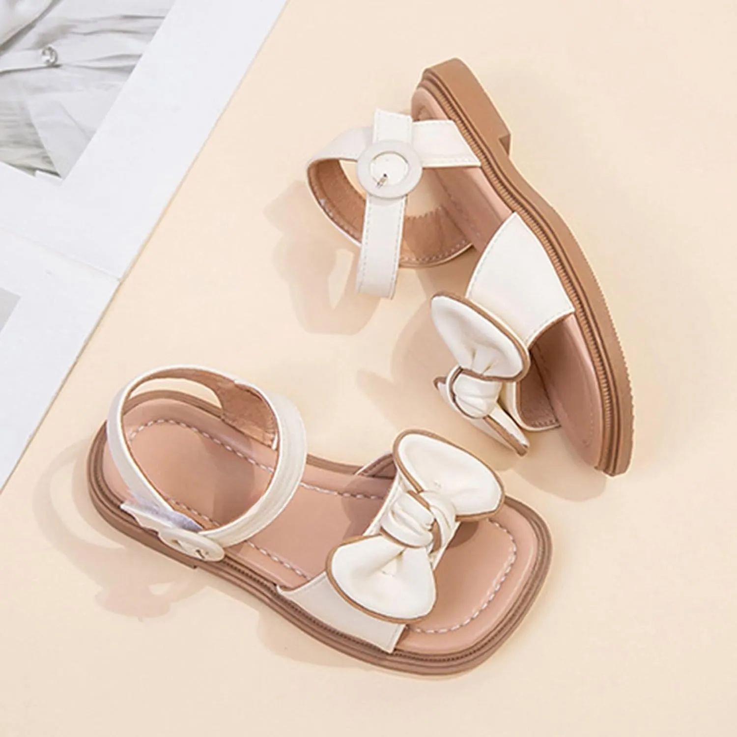 Kids Baby Girls' Sandals Summer Bow Design Models Fashion Shoes Daily Wear Little Child/Big Kids Girl's Gorls Sandals