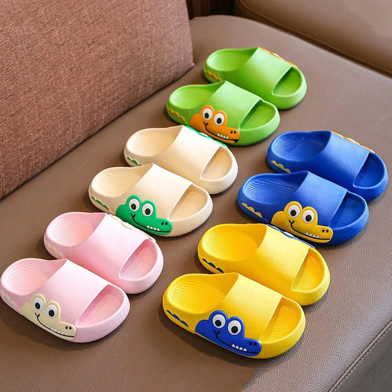 Kids Boys Girls Cloud Slide Dinosaur Shower Slippers Toddler Summer Soft Sole Non Slip Quick-Dry Beach Pool Shoes