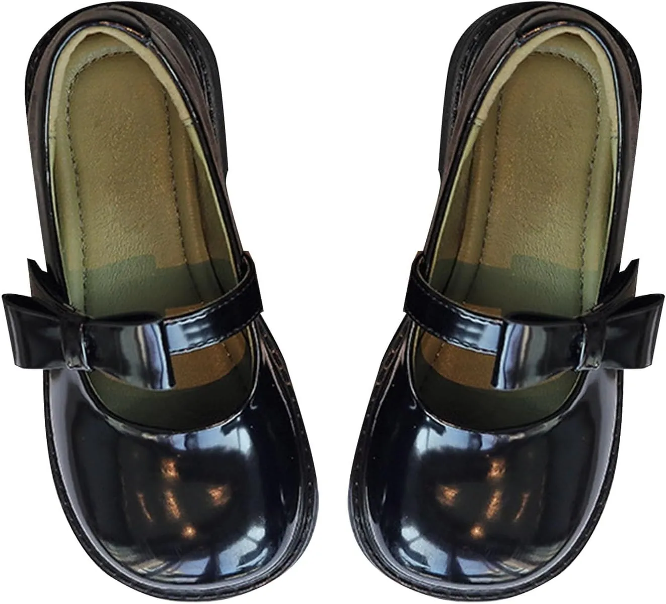 Kids Girls Princess Shoes Leather Soft Sole Baby Shoes Solid Non Slip Casual Dress Shoes Mary Jane Shoes